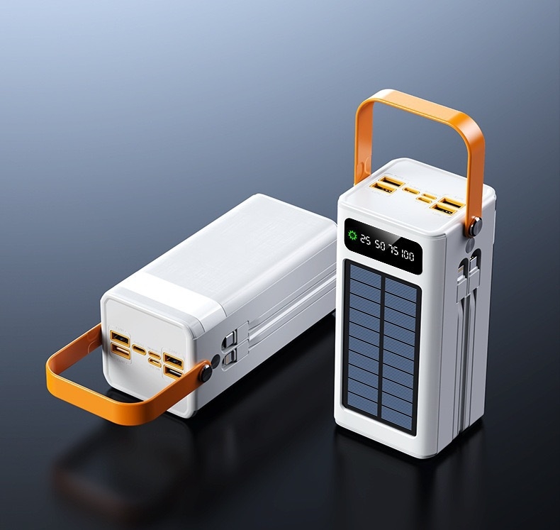 Vanjska power banka 120W brzog punjenja, kapaciteta 200000 mAh, s ugrađenim kabelom, za prijenos uživo na otvorenom
