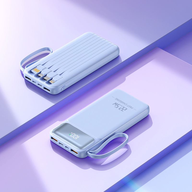 3C certificirani Power Bank s brzim punjenjem, velikim kapacitetom, prijenosan, s uključenim kabelom, pogodan za let, mogućnost prilagođavanja logotipa