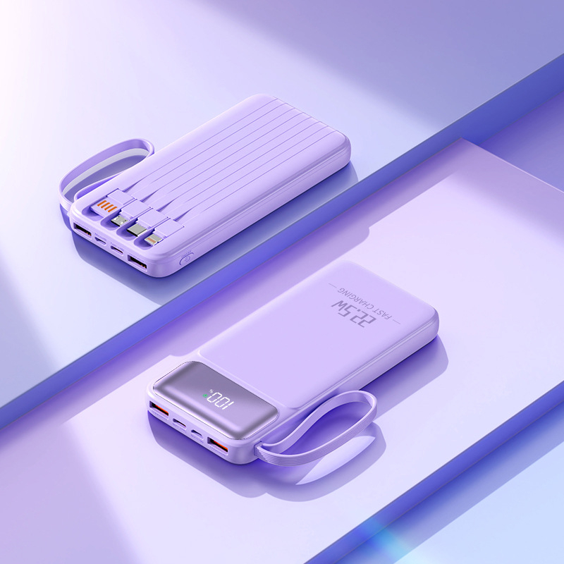 3C certificirani Power Bank s brzim punjenjem, velikim kapacitetom, prijenosan, s uključenim kabelom, pogodan za let, mogućnost prilagođavanja logotipa