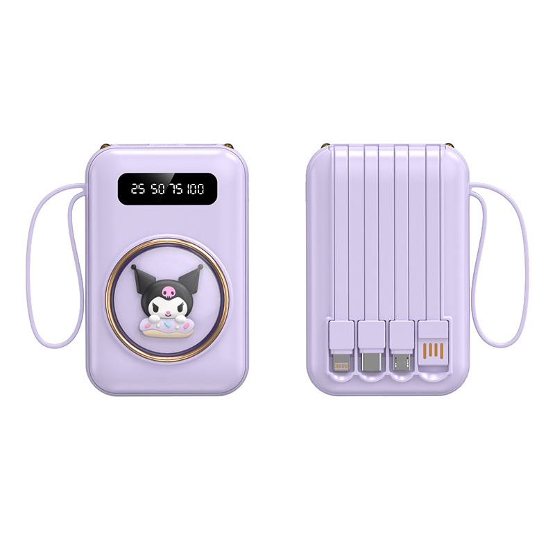 Mini figurica s ugrađenim kabelom, power banka 20000 mAh, kompaktni prijenosni punjač, prilagodba poklona