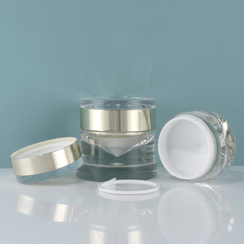 Akril gyémánt mintázatú lotion adagoló üveg, kiváló minőségű átlátszó esszencia tartó, kozmetikai csomagolás, 50 g-os arckrém üveg