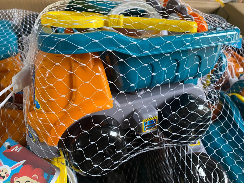 Set dječjeg plažnog automobila za igru u vodi i na pijesku, s lopaticom za pijesak, pješčanim satom, Cassia sjemenkama i plastičnom kanticom za plažu