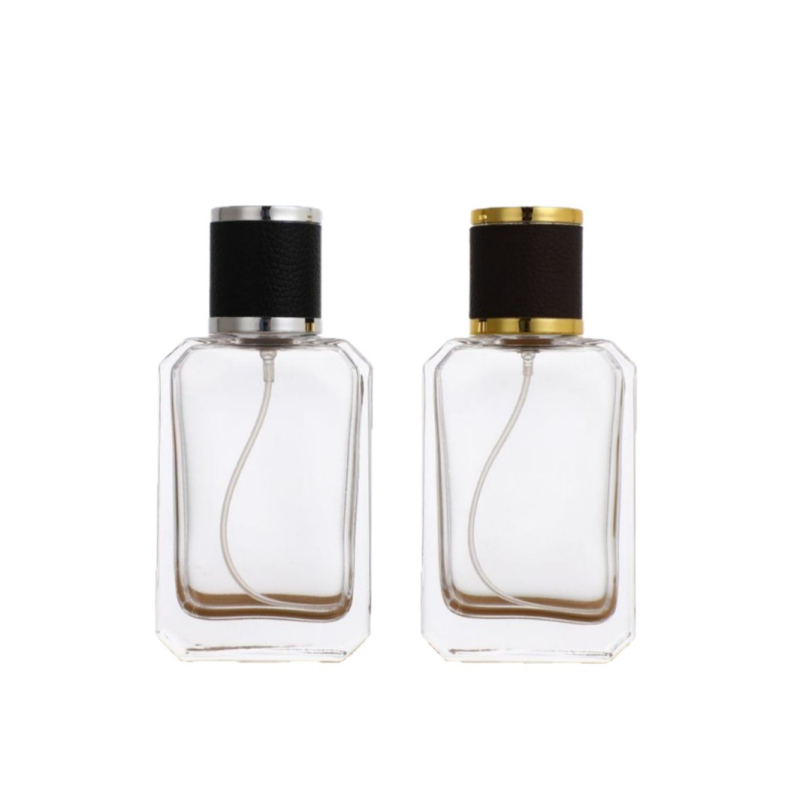 50 ml átlátszó üvegparfümös üveg bayonet záróval — elegáns, utazásra alkalmas permetező kozmetikumokhoz