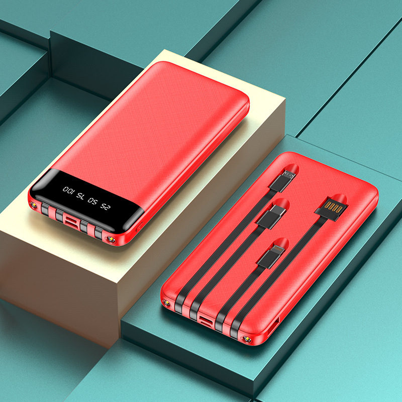 Power banka 10000mAh s ugrađenim kabelom i digitalnim displejom