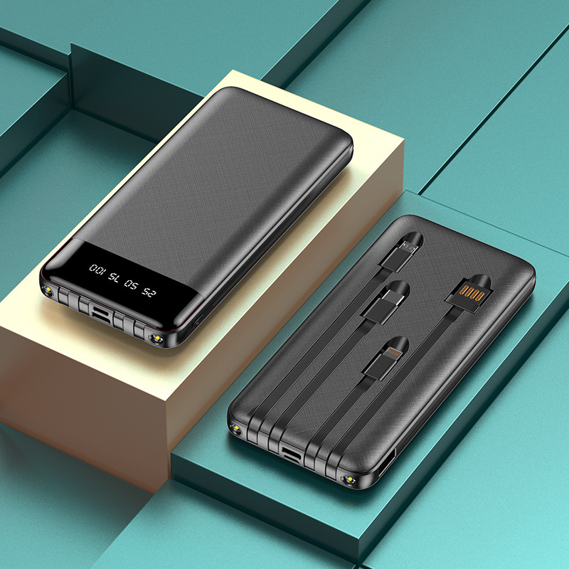 Power banka 10000mAh s ugrađenim kabelom i digitalnim displejom