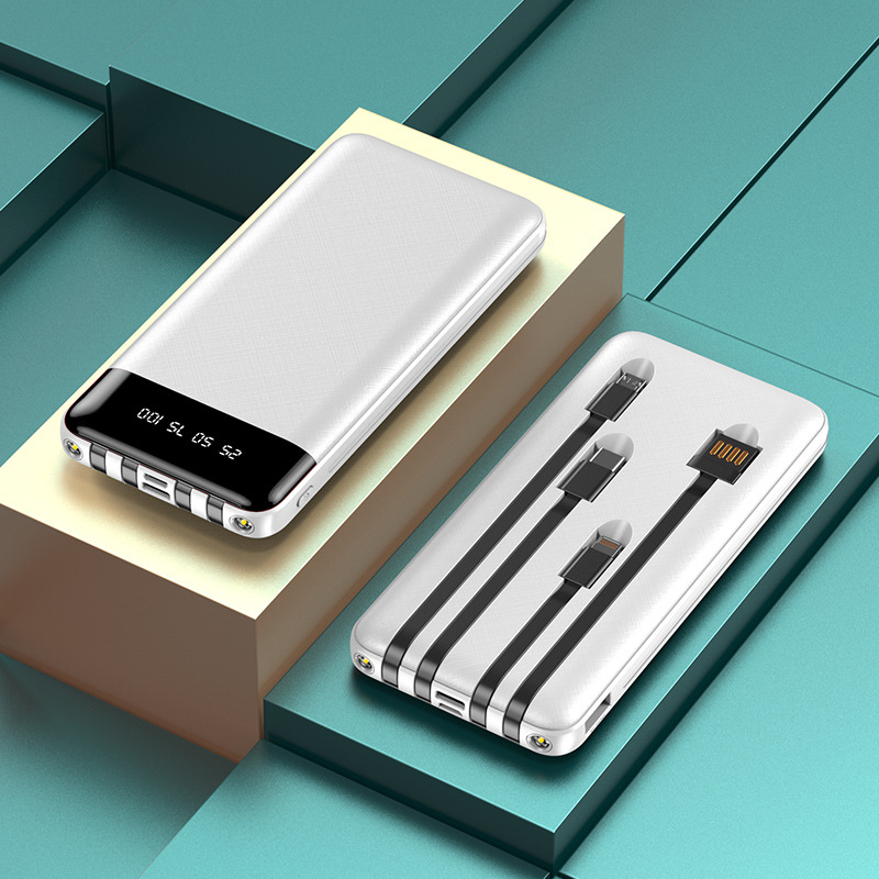 Power banka 10000mAh s ugrađenim kabelom i digitalnim displejom