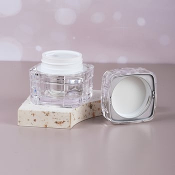 Bambusz ízületes dizájnnal rendelkező akril kozmetikai üveg; esszencia/lotion üveg, 100 ml, 50 ml és 30 ml