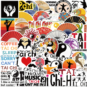 50 Tai Chi inspiriranih grafiti naljepnica za DIY dnevnik, uredske potrepštine, prtljagu i bilješke — vodootporne naljepnice