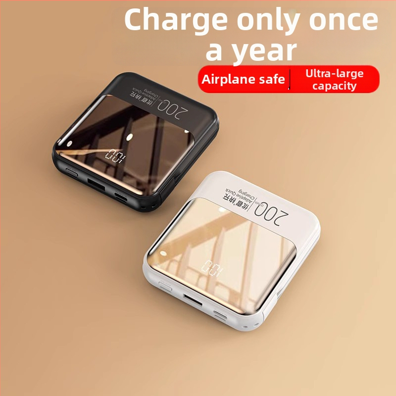 Power Bank Excellent s kapacitou 20000mAh, s vstavaným káblom, ultra tenký a kompaktný, vhodný pre cestovanie lietadlom.