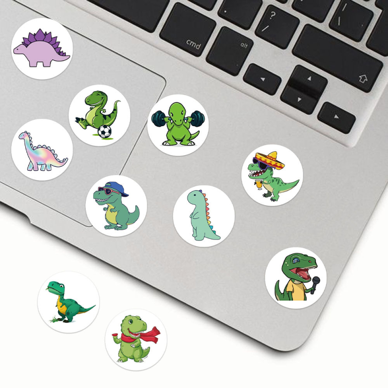 500 dinosaurskih crtić naljepnica za DIY dnevnik dekoraciju, vodootporne naljepnice za zatvaranje kuverti