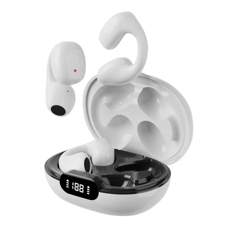Bežične Bluetooth slušalice s kostnom kondukcijom, klips dizajn, bezbolno nošenje, dugi vijek trajanja baterije, vodootporne za sport i trčanje.