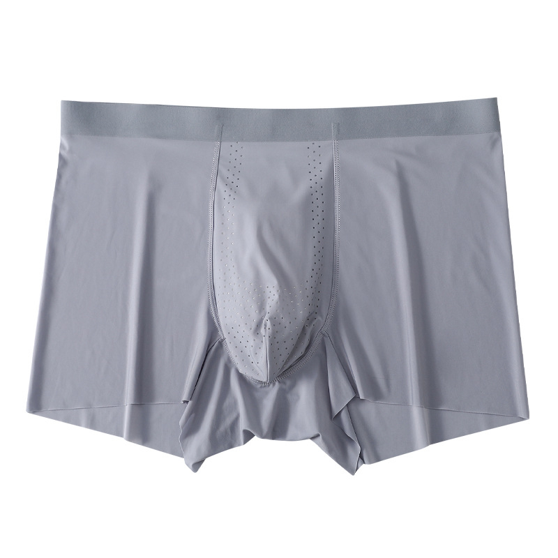 Muške bokserice od Ice Silk za ljeto, prozračne, s Mulberry Silk podstavom, jednobojne