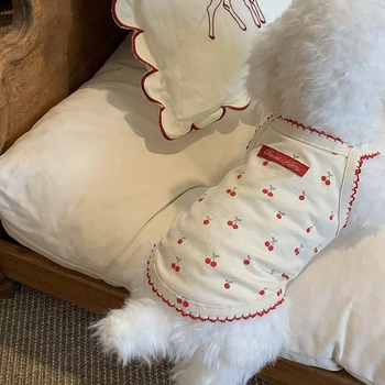 Slatka trešnjasta proljetno-ljetna vesta za pse, prozračni tanki materijal, za Bichon Frise, Teddy i Pomeranac