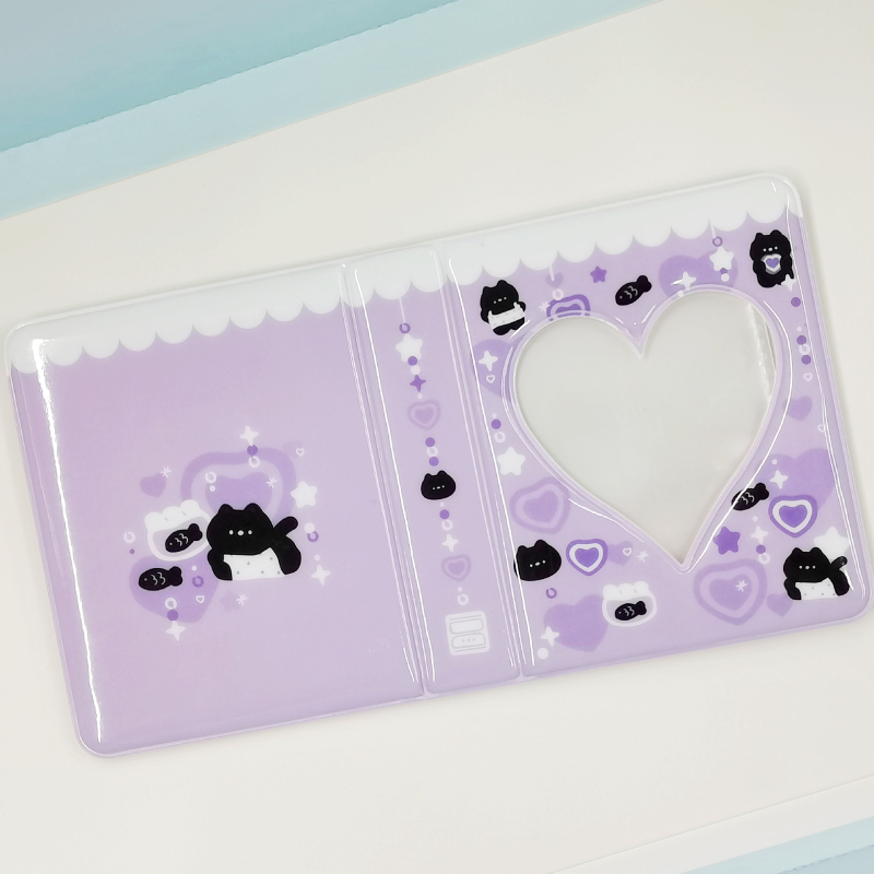 Novi PVC fotoalbum u obliku srca sa držačem kartica, za 3-inčne Polaroid fotografije, mini kreativni fotoalbum s izrezanim dizajnom