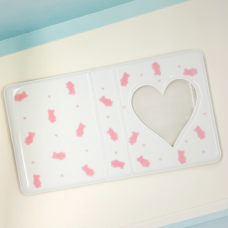 Novi PVC fotoalbum u obliku srca sa držačem kartica, za 3-inčne Polaroid fotografije, mini kreativni fotoalbum s izrezanim dizajnom