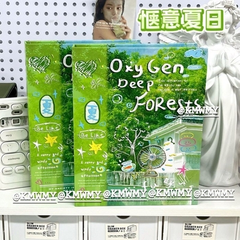 Oxygen Forest A5 album za kartice, korejskog stila inspiriranog Instagramom, 3-inčne kartice za obožavatelje, četiri džepa, pohrana razglednica promjera 5 inča