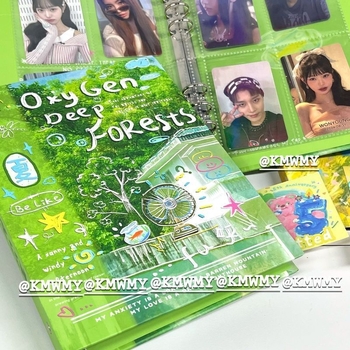Oxygen Forest A5 album za kartice, korejskog stila inspiriranog Instagramom, 3-inčne kartice za obožavatelje, četiri džepa, pohrana razglednica promjera 5 inča