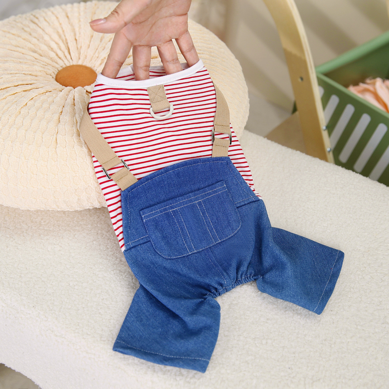 Denim hlače za psa s četiri noge za proljeće i ljeto – kućna odjeća