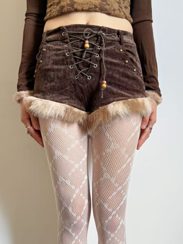 Čarape s mrežom u rombo uzorku, smeđo-crne boje, seksi JK stil, retro za jesen