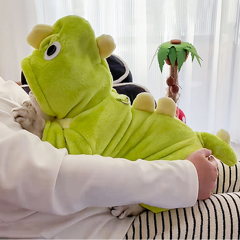 Jesensko-zimska odjeća za mačke i pse, plišani dinosaurus uzorak, anti-shedding, topla zimska odjeća