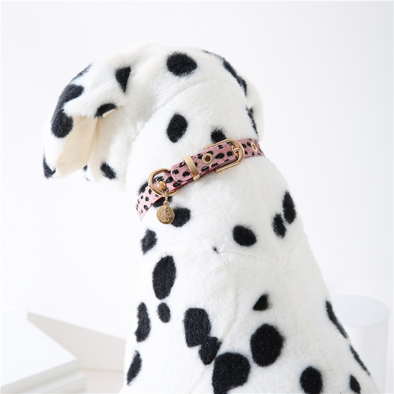 Ovratnik za kućne ljubimce s leopardim uzorkom, moderan personalizirani choker za mačke i pse u punk stilu