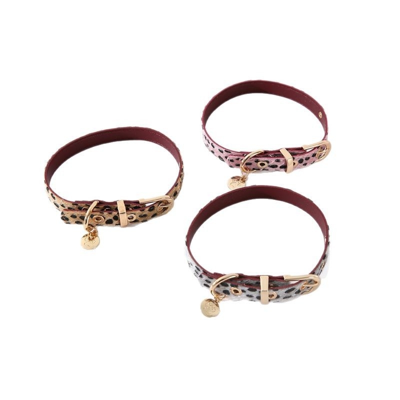 Ovratnik za kućne ljubimce s leopardim uzorkom, moderan personalizirani choker za mačke i pse u punk stilu