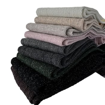 Ženske čarape s uzorkom herringbone, sjajna srebrna nit, jacquard tkanina na pamukovoj podlozi