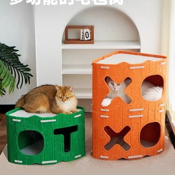 Stackable δέντρα γάτας, φωλιές γάτας, επιφάνειες γρατσουνίσματος και παιχνίδια γάτας