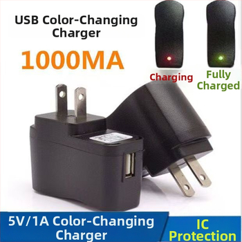 USB nabíjačka s meniacou farbou, 5V 1A s indikátorom