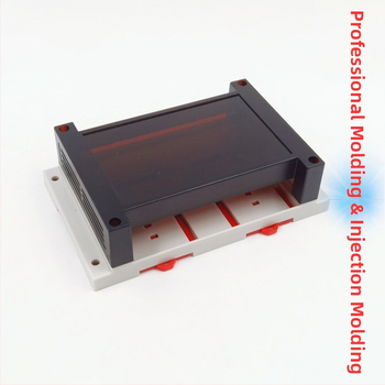 XLK-2 Plastové puzdro pre PLC priemyselný riadiaci box, rozmery 145 × 90 × 40 mm, s vyfrézovanými otvormi