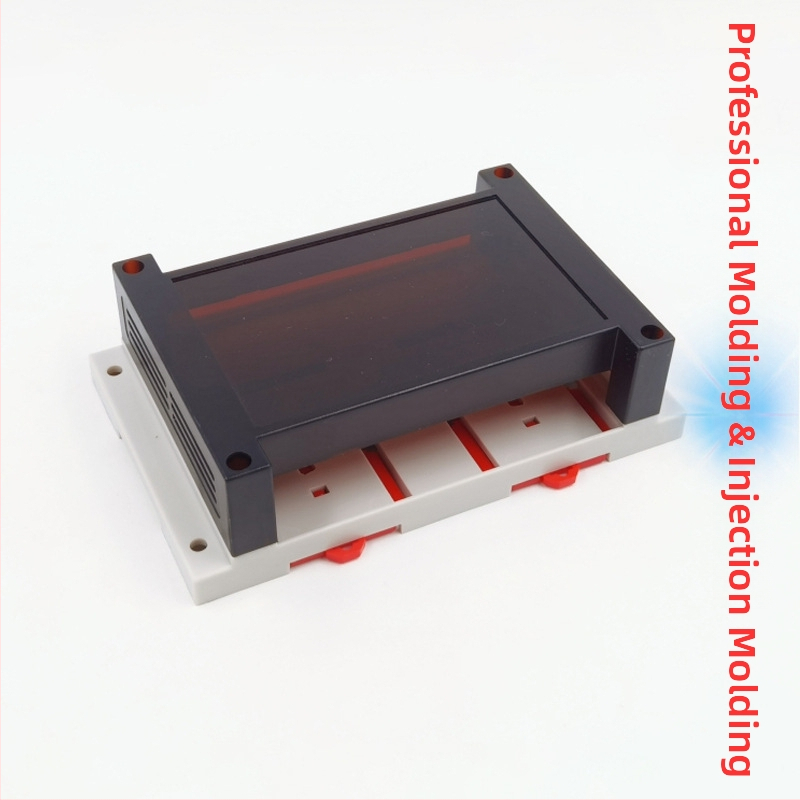 XLK-2 Plastové puzdro pre PLC priemyselný riadiaci box, rozmery 145 × 90 × 40 mm, s vyfrézovanými otvormi