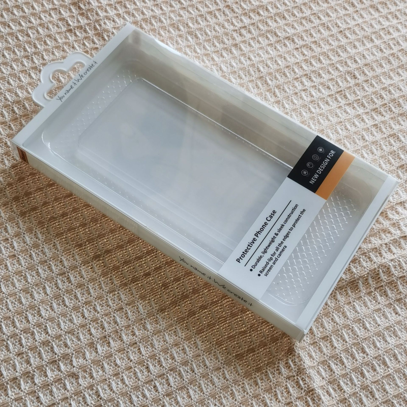Univerzalna anti-slip kutija za pakiranje futrole za mobitel s izvučnom kutijom, prozirnim prozorom i dnom od plastike oblikovane injekcijom, kompatibilno s Apple i Huawei