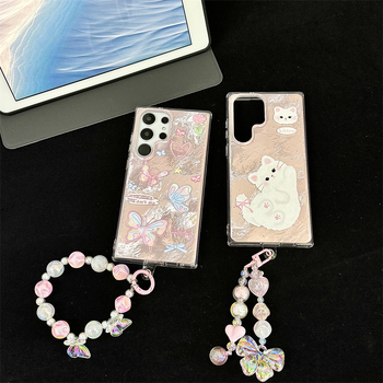 TPU zaštitna maska za Samsung S26 s dizajnom leptira u cartoon graffiti stilu – kompatibilna s S24 Ultra, S23+ i S22