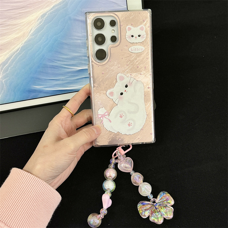 TPU zaštitna maska za Samsung S26 s dizajnom leptira u cartoon graffiti stilu – kompatibilna s S24 Ultra, S23+ i S22