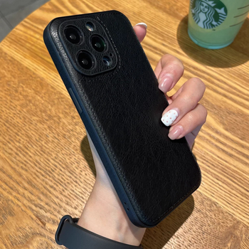 Husă pentru iPhone 17 Pro Max și seria iPhone 15 — piele sintetică de lux, senzație premium