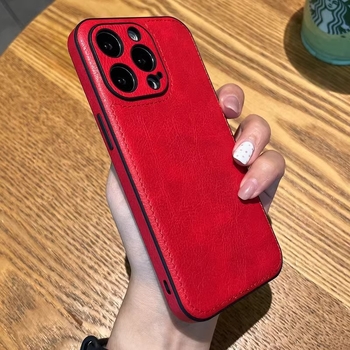 Husă pentru iPhone 17 Pro Max și seria iPhone 15 — piele sintetică de lux, senzație premium