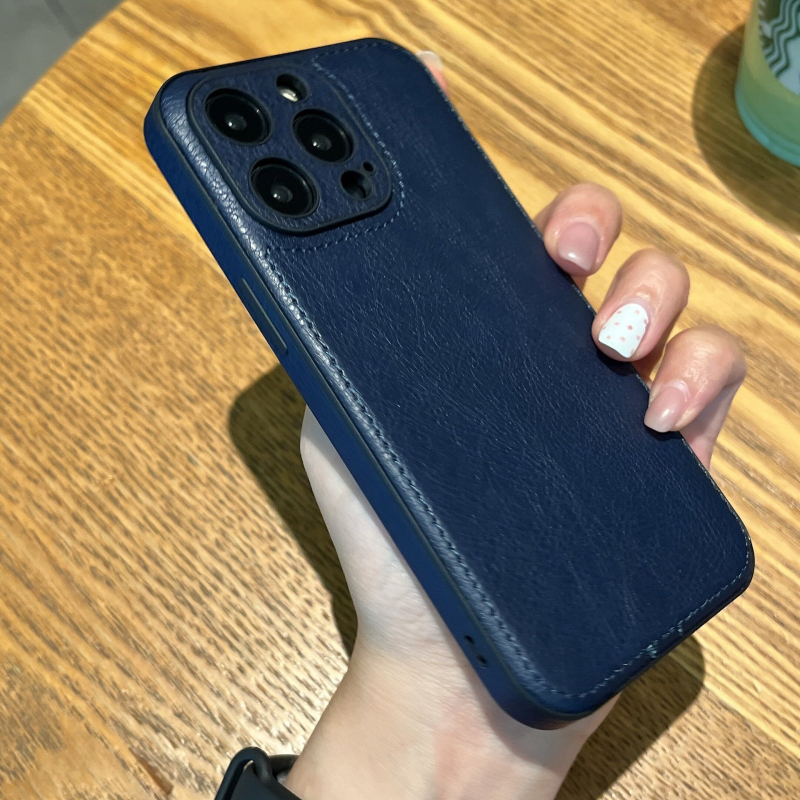 Husă pentru iPhone 17 Pro Max și seria iPhone 15 — piele sintetică de lux, senzație premium