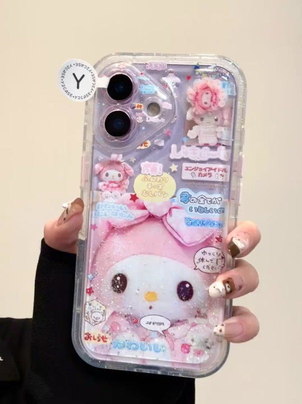 Carcasă KT Cat pentru iPhone – TPU protector, design drăguț, anti-cădere