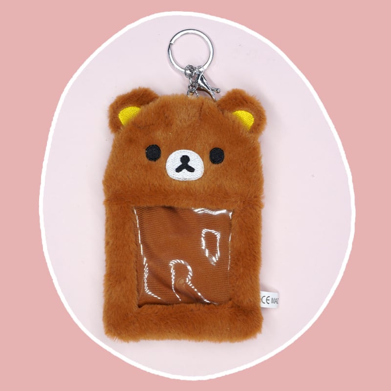 Slatka pliš kartični držač s Rilakkuma — serija za studente, organizator kartica i privjesak