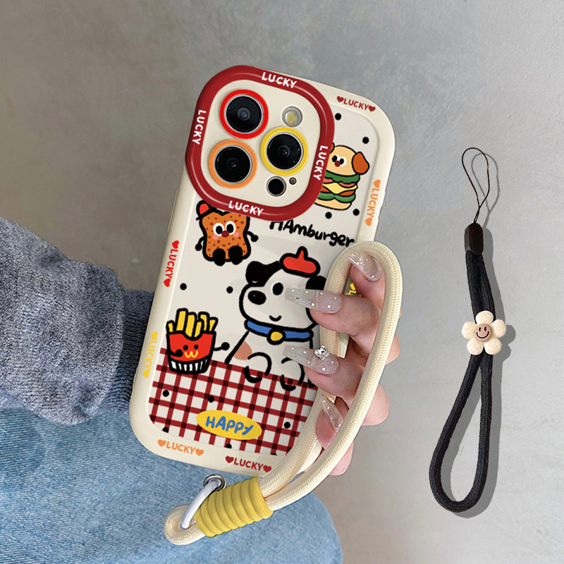 Carcasă de protecție pentru OnePlus Ace3 cu design hamburger și cartofi prăjiți, stil creativ Ace Pro