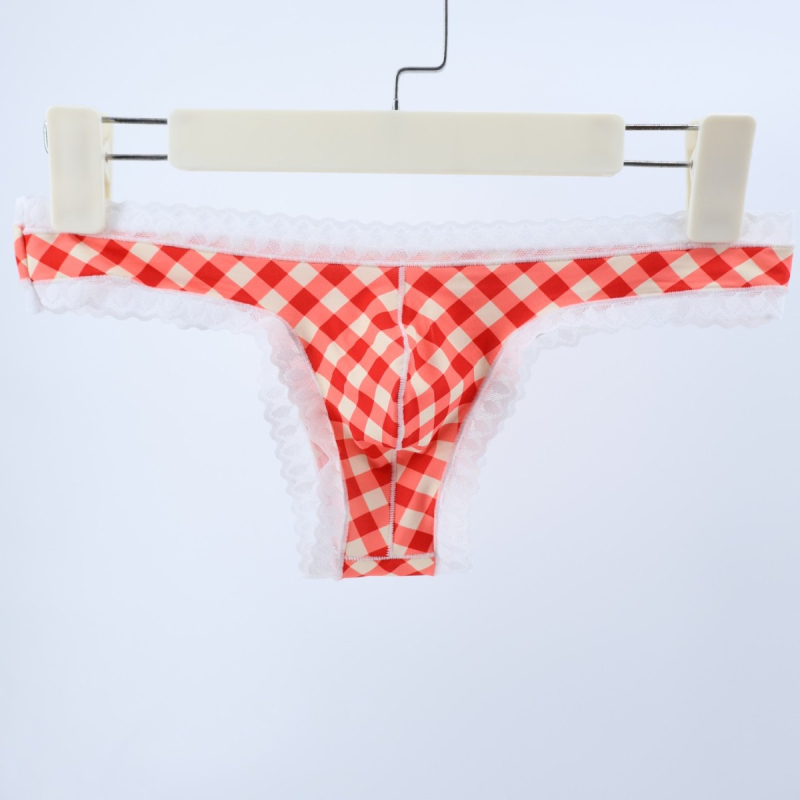 Seksi i moderni muški tanga s printsom čipke, prozračan i udoban