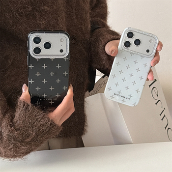 Premium INS stil kućište s glitter križem za iPhone 17, iPhone 16 Pro Max / 15 iPhone 14, za žene