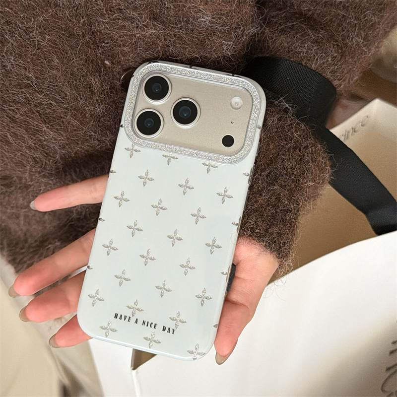 Premium INS stil kućište s glitter križem za iPhone 17, iPhone 16 Pro Max / 15 iPhone 14, za žene