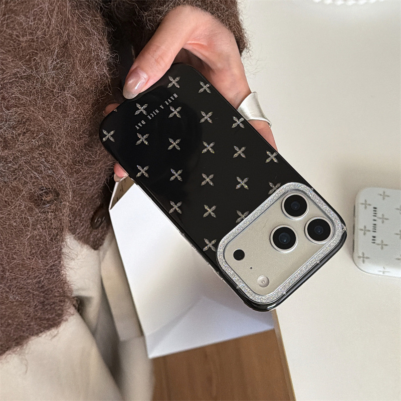 Premium INS stil kućište s glitter križem za iPhone 17, iPhone 16 Pro Max / 15 iPhone 14, za žene
