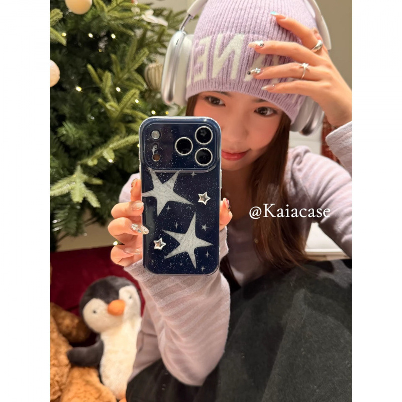 Korejskog stila 3D kućište s petokrakom zvijezdom za iPhone 17 Pro Max i iPhone 16 Pro