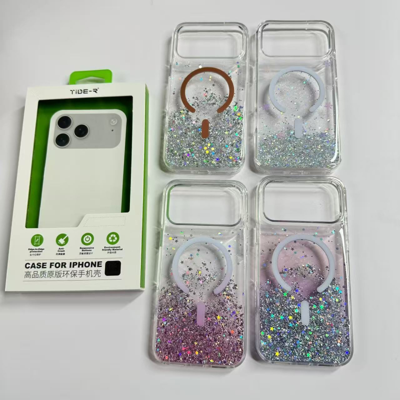Tider prozirna silikon magnetna futrola za iPhone 17 Pro Max, zaštita od padova, elegantan dizajn