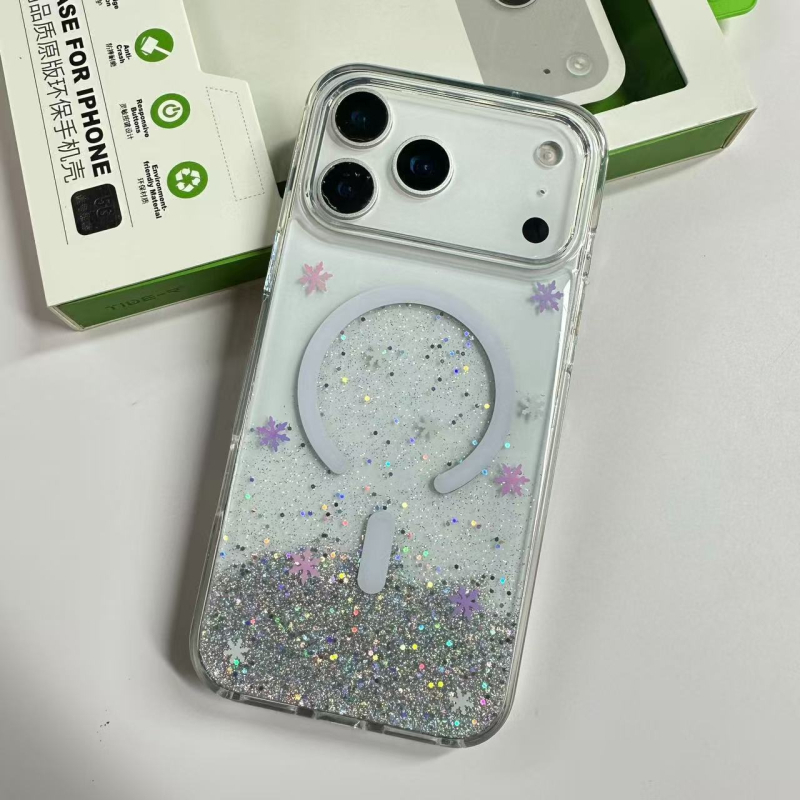 Tider prozirna silikon magnetna futrola za iPhone 17 Pro Max, zaštita od padova, elegantan dizajn