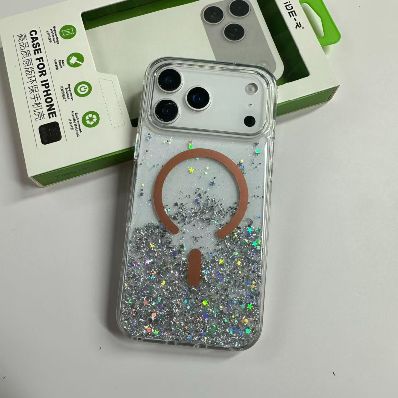 Tider prozirna silikon magnetna futrola za iPhone 17 Pro Max, zaštita od padova, elegantan dizajn