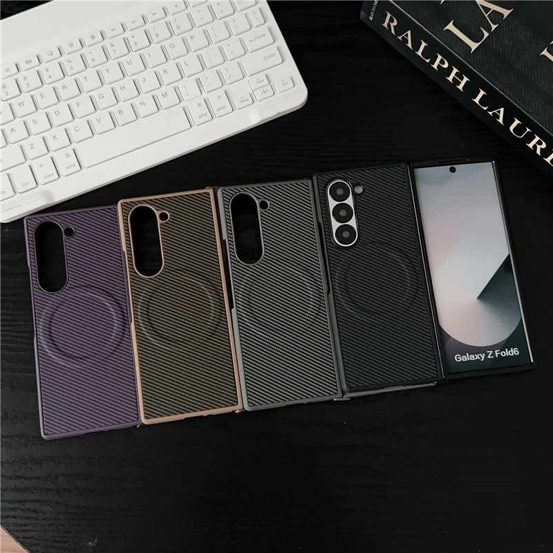 Husă de protecție din fibră de carbon, magnetică, pentru ecran pliabil Samsung Galaxy Z Flip4, acoperire completă, versiunea 3