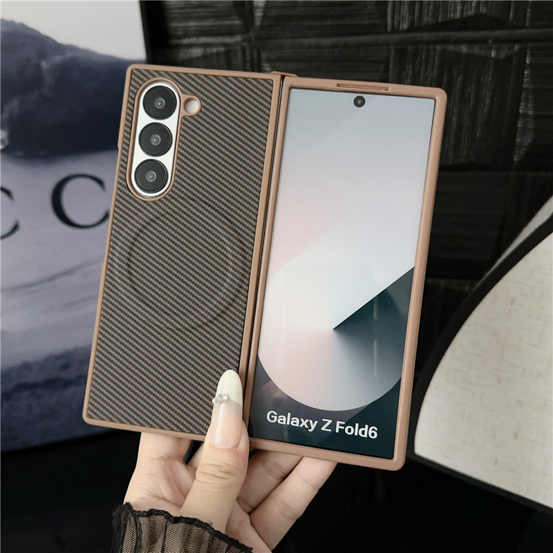 Husă de protecție din fibră de carbon, magnetică, pentru ecran pliabil Samsung Galaxy Z Flip4, acoperire completă, versiunea 3